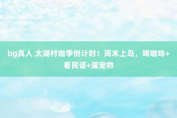 bg真人 太湖村咖季倒计时！周末上岛，喝咖啡+看民谣+遛宠物
