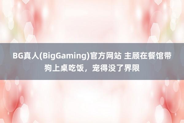 BG真人(BigGaming)官方网站 主顾在餐馆带狗上桌吃饭，宠得没了界限