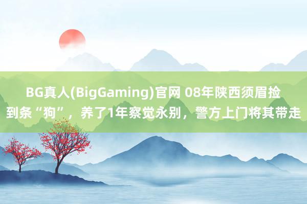 BG真人(BigGaming)官网 08年陕西须眉捡到条“狗”，养了1年察觉永别，警方上门将其带走