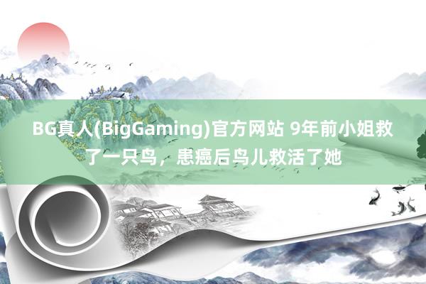 BG真人(BigGaming)官方网站 9年前小姐救了一只鸟，患癌后鸟儿救活了她