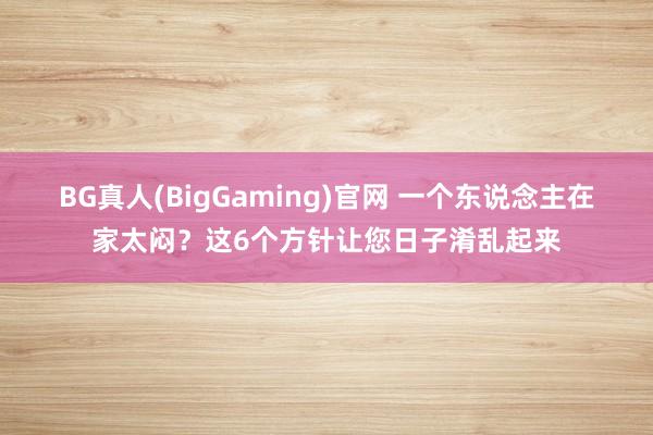 BG真人(BigGaming)官网 一个东说念主在家太闷？这6个方针让您日子淆乱起来