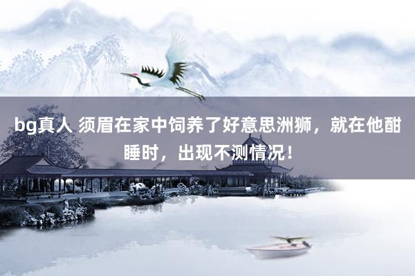 bg真人 须眉在家中饲养了好意思洲狮，就在他酣睡时，出现不测情况！