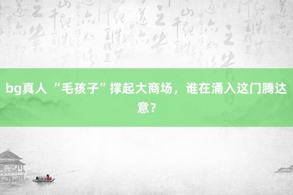 bg真人 “毛孩子”撑起大商场，谁在涌入这门腾达意？