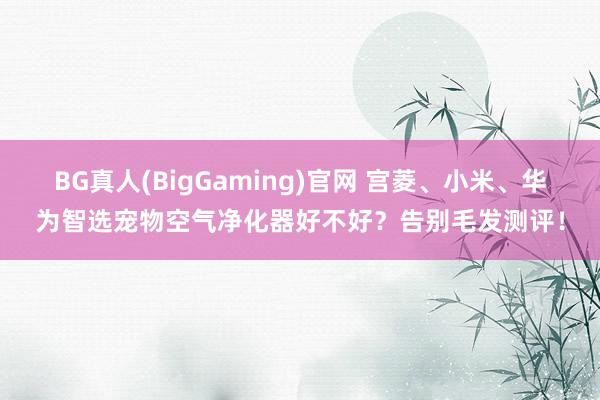 BG真人(BigGaming)官网 宫菱、小米、华为智选宠物空气净化器好不好？告别毛发测评！