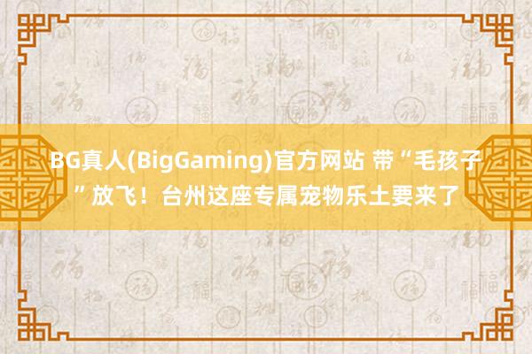 BG真人(BigGaming)官方网站 带“毛孩子”放飞！台州这座专属宠物乐土要来了