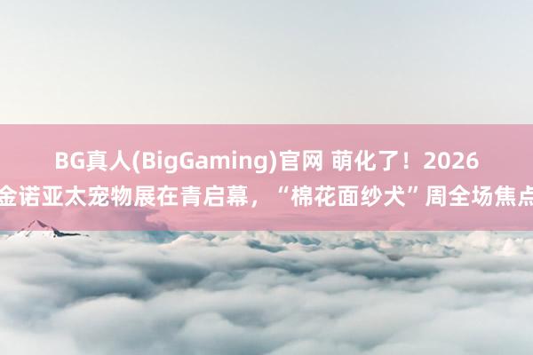 BG真人(BigGaming)官网 萌化了！2026金诺亚太宠物展在青启幕，“棉花面纱犬”周全场焦点