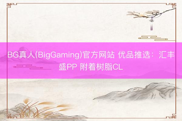 BG真人(BigGaming)官方网站 优品推选：汇丰盛PP 附着树脂CL